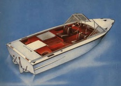 Открытый вариант катера "Суперкосатка", иллюстрация из журнала "Катера и яхты"