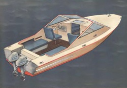 Катер "Суперкосатка", иллюстрация из журнала "Катера и яхты"